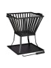 relaxdays Feuerkorb in Schwarz - (B)56,5 x (H)56 x (T)45 cm