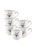 Villeroy & Boch 6er Set Cappuccinotassen Vieux Luxembourg 240 ml in weiß-blau