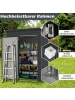COSTWAY Gartenhaus Metall 1,88 m³ Türgröße: 72,5x159cm in Grau