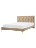 Beliani Doppelbett LIMOUX in Beige - (W) 147 x (H) 96 x (L) 213 cm
