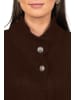Reichstadt Damen Relaxed Fit Strickjacke Oversized-Look in Brown