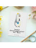 Mr. & Mrs. Panda Postkarte Pinguin Bester Abteilungsleiter der W... in Weiß