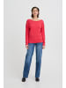 ICHI Strickpullover langarm IHSELLA Loose fit in Teaberry