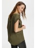SAINT TROPEZ Ärmellose Bluse P1326, Classic fit in Army Green