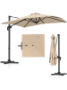 COSTWAY Sonnenschirm rechteckig 250 cm in Beige