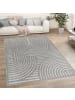 KADIMA DESIGN Teppich Kurzflor Struktur Wohnzimmer in Grau