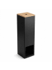 relaxdays Toilettenpapier Aufbewahrung in Schwarz/ Natur - (B)14 x (H)46,5 x (T)14 cm