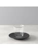 Villeroy & Boch 6er Set Espressogläser mit Untertassen Manufacture Rock 70 ml schwarz in schwarz