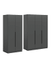 ebuy24 Kleiderschrank Kopenhagen Anthrazit 200 x 52 cm