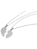 Adeliás Unisex Halskette – Herz aus Edelstahl 43 cm in silber