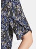GOLDNER Blusentop Elegantes Halbarm Blusenshirt, Druck in blau / stein / gemustert