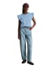 Marc O'Polo DENIM Ärmelloses Rüschen-Top regular in Flaxflower Blue