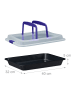 relaxdays Backblech in Schwarz/ Dunkelblau - (B)40,5 x (H)8 x (B)32,5 cm