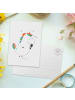 Mr. & Mrs. Panda Postkarte Einhorn Sänger ohne Spruch in Weiß
