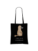 Mr. & Mrs. Panda Canvas Tasche Schnabeltier Mut mit Spruch in Schwarz