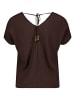 Zero  Casual-Bluse kurzarm in Chocolate Plum