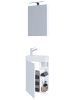 VCM  2tlg Waschtisch Bad Lumia Spiegelschrank in Weiß