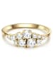 Glanzstücke München Ring aus Sterling Silber mit Zirkonia in gelbgold