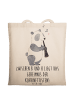 Mr. & Mrs. Panda Tragetasche Klarinette Geheimnis mit Spruch in Creme