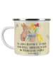 Mr. & Mrs. Panda Tasse Emaille Hase Küken mit Spruch in Blumig