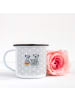 Mr. & Mrs. Panda XL Emaille Tasse Koala Familie ohne Spruch in Grau Pastell