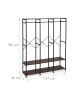 relaxdays Garderobe in Schwarz/ Braun - (B)141 x (H)180 x (T)40 cm