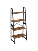 VASAGLE Bücherregal Bambou in Vintagebraun-Schwarz - (B)34 x (H)137 x (T)63 cm