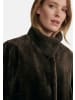 EMILIA LAY Langmantel Coat with stand-up collar in khaki