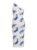 myMo Women Dress in Wollweiss Blau