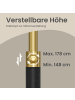 VASAGLE Stehleuchte Lusia in Mattschwarz - (B)25 x (H)148 x (T)25 cm
