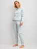 Calida Damen Langarmshirt aus Baumwolle für Homewear in Pearl Blue