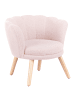 Beliani Kindersessel HALBY in Rosa/Braun - (W) 60 x (H) 54 x (L) 54 cm