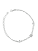 Adeliás Damen Armband aus 925 Silber mit Zirkonia 17+3 cm in silber