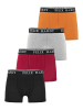 Felix Hardy Boxershorts in Schwarz-Rot-Hellgrau-Orange