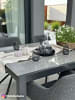 home24 home24 Gartenstuhl 2er-Set aus pulverbeschichtetem Stahl & Webstoff in Schwarz & Grau - 61 x 86 x 61 cm in Schwarz / Grau