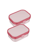 Mepal 2er Set Brotdosen mit Einsatz & Gabel Campus 700 ml in Cool Pink