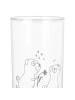 Mr. & Mrs. Panda Wasserglas Mops Verliebt ohne Spruch in Transparent
