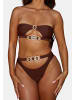 Moda Minx Bikinihose Amour Triple Crystal High Waist in Coffee