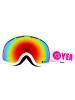 YEAZ PEAK Ski- Snowboardbrille rot/weiß in weiß