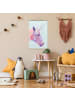 WALLART Stoffbild mit Posterleisten - Mystisches Einhorn I in Rosa