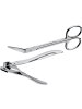 MedoVital Fußnagelschere und -clipper im 2er-Set in silber