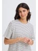 Fransa Casual FRFEBA A-shape in WHITE W. BLACK STRIPE
