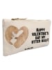 Mr. & Mrs. Panda Pouch Otter Valentine mit Spruch in Weiß