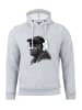 Cotton Prime® Kapuzensweatshirt mit Affenmotiv - Monkey mit DJ-Kopfhörer in grau