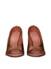 Amina Muaddi Braun Satin High Absatz Pumps