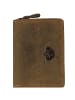 Greenburry Vintage Münzbörse Leder 7 cm brown