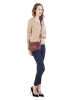 Samantha Look Umhängetasche echt Leder in bordeaux