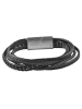 Adeliás Unisex Armband – Lederarmband aus Leder mit Onyx 19 cm in schwarz