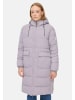 Camel Active Steppmantel mit verstellbarem Saum und fester Kapuze in Lila