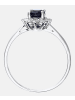 Diamant L'éternel Cluster-Ring aus 375 Weißgold mit Diamant mit Saphir